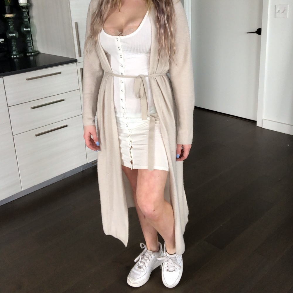 Button-Up Ribbed Dress